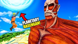 Using the Planetary Rasengan against the Colossal Titan in Blade and Sorcery