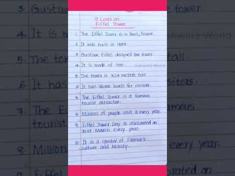 Eiffel Tower Essay In English Information About Eiffel Tower 10 Lines On Eiffel Tower