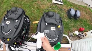 Fogging and Winterizing a Yamaha F 200 four stroke Outboard DIY