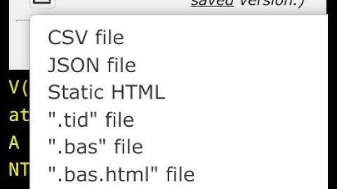 BASIC Anywhere Machine: Export feature and export formats