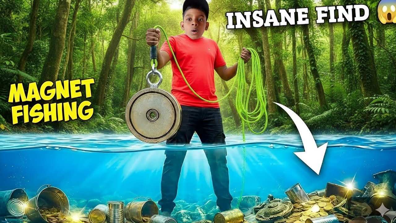 මම අභිරහස් පරණ වැවකට කාන්දමක්  100 වතාවක් දැම්මා. | 100 Magnet Throws in an Old Lake.