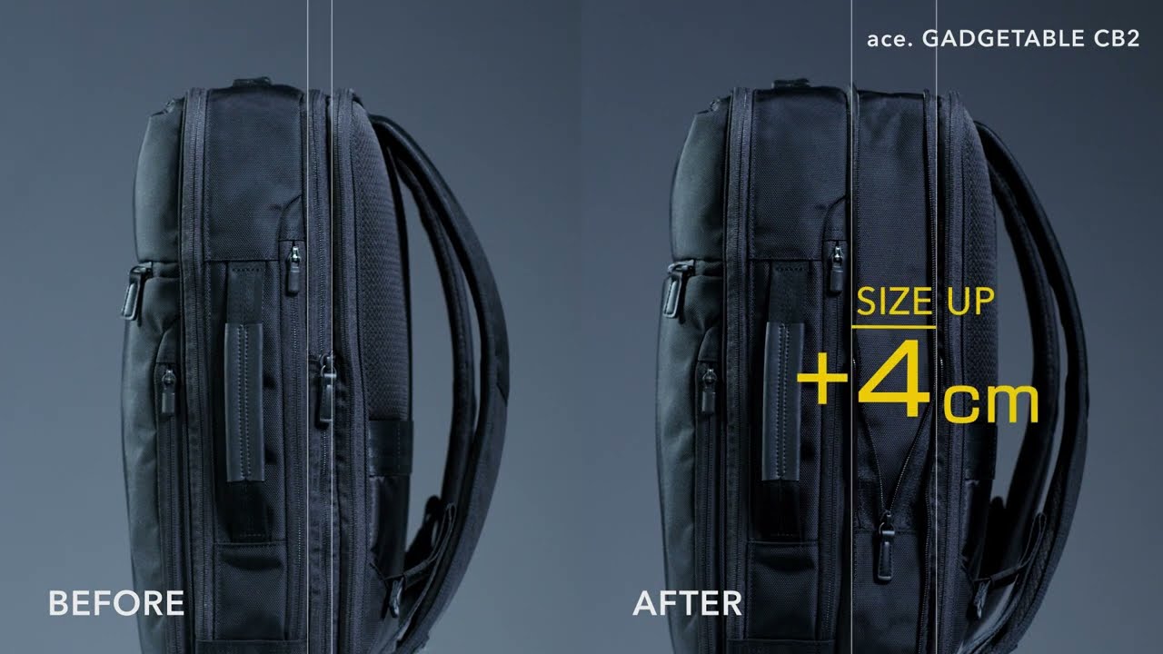 ace エース ジーン ガジェタブルCB2 19〜23Lへ拡張 ビジネスリュック ace. GENE LABEL エースジーン ビジネスリュック バックパック 前持ち