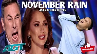 American Got Talent 2024 | Incredible voice makes the judges  cry with the song November Rain