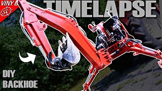 DIY Backhoe project TIMELAPSE, start to finish in 19 min