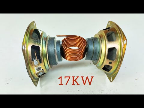 Get 17KW Free Energy Generator at Home with Speaker Using Copper Wire