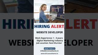 Hiring for the position of Website Developer for reputed Digital Marketing Industry at Navi Mumbai