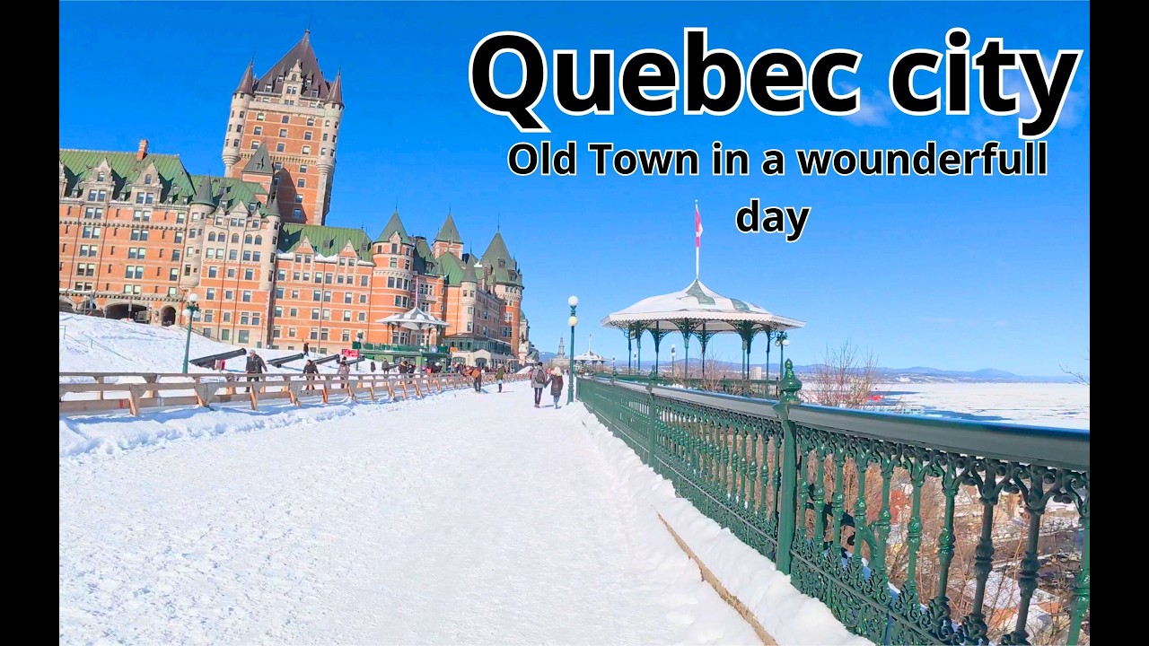 [4K60FPS] Quebec city | Walking on a wounderfull carnaval day in Old Quebec| DJI Action 5 Pro