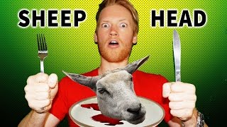 Eating Sheep Head in Iceland