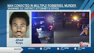 Topeka man found guilty on charges related to 2017 homicide, armed robberies