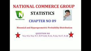 Binomial and Hypergeometric Probability Distribution Solve Exercise by Asim Fareed | Hypergeometric