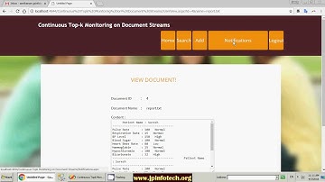 Continuous Top-k Monitoring on Document Streams | Dot Net Project