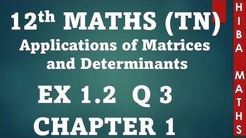 12th maths chapter 1 exercise 1.2 question 3 TN samacheer hiba maths