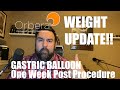 One Week Post Procedure - ORBERA - My journey with the BALLOON Procedure