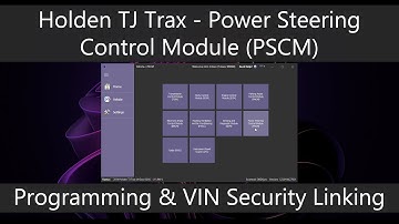 Holden TJ Trax Power Steering Control Module (PSCM) Replacement Programming and VIN Security Linking