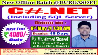 C#.NET (Including SQL Server) Offline Training @ DURGASOFT screenshot 3