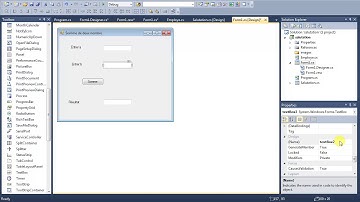 C# Démo 101 Création des interfaces graphiques   Initiation envirenement de travail