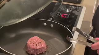 Talk of the town's coo, seth miller, demonstrates how to cook a filet
perfection on stovetop.