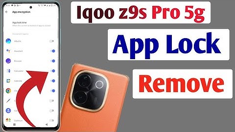 How to remove app lock in Iqoo z9s Pro 5g / Iqoo z9s Pro 5g me app lock kaise remove(hataye) kare