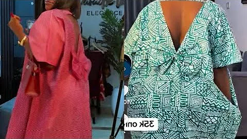 How to Sew Trendy Ankara Deep V BuBu Kaftan with Back Strap