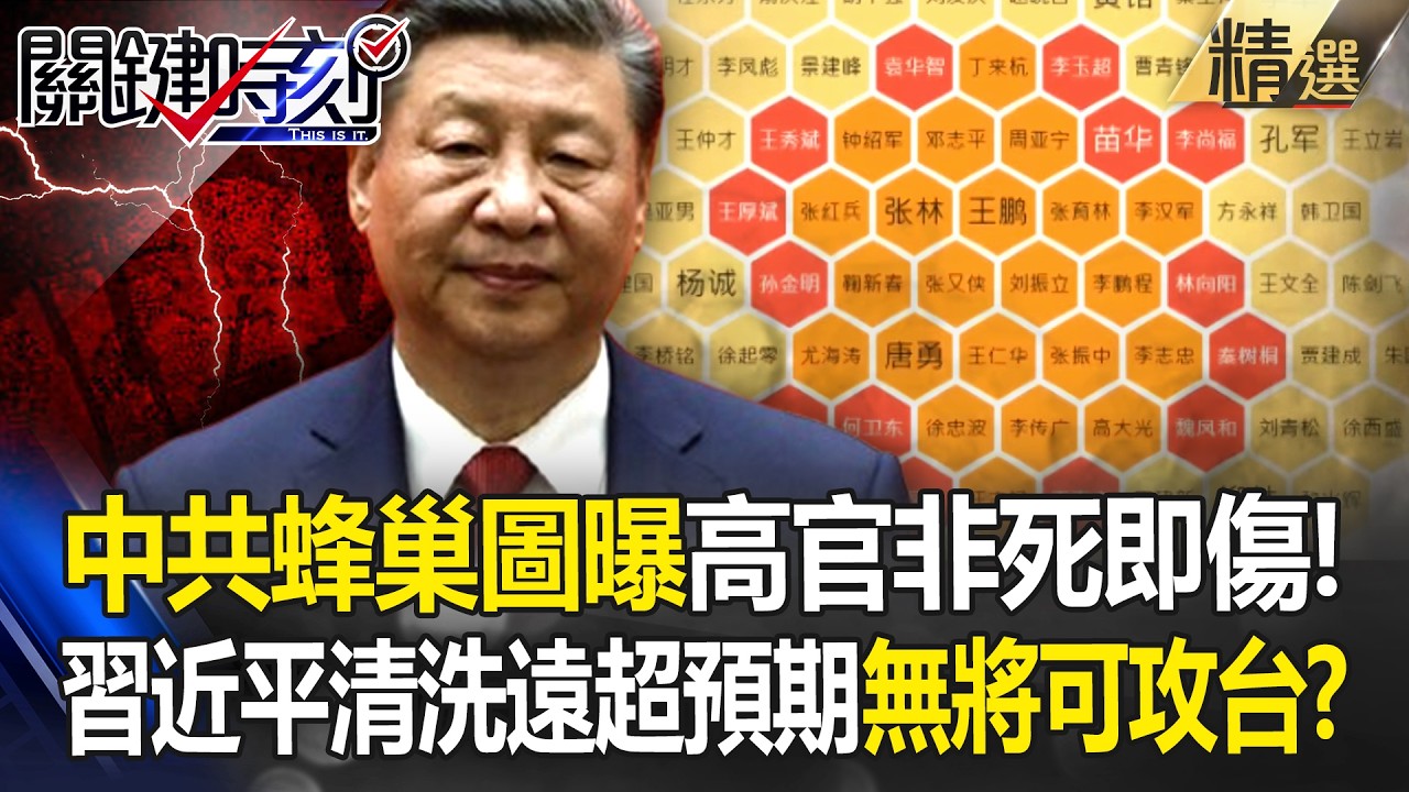 習近平血腥清洗「蜂巢圖曝光」死的死關的關！？解放軍高層「無將領可用」短期根本無法攻台！【關鍵深論題】張炤和