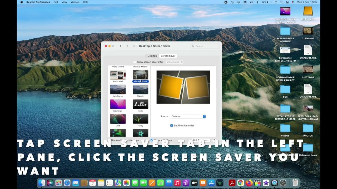 HOW TO CHANGE SCREEN SAVER IN MACOS MONTEREY 12.1 YouTube
