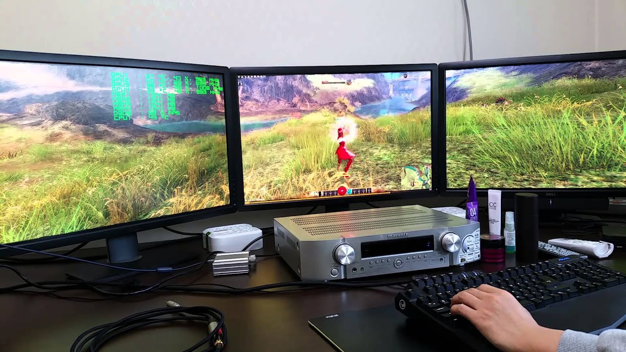 길드워2(Guild wars2) DELL u3014x3 7680x1600 full option play (1) free fonts