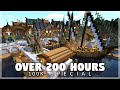 100k Special Epic Medieval Port City |  Minecraft Timelapse