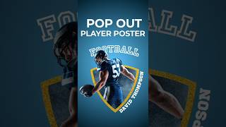 Football player poster with GOLD background part 1 #canvatutorial #shorts