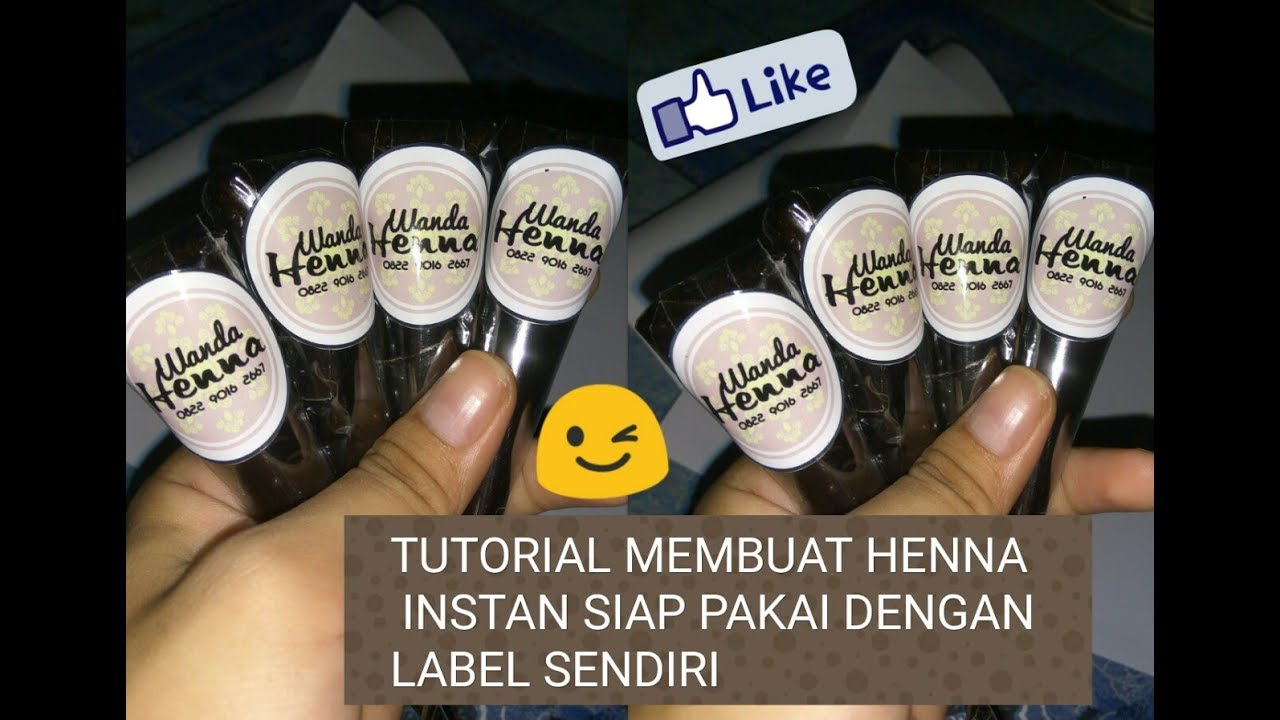 TUTORIAL MEMBUAT HENNA INSTAN SIAP PAKAI DENGAN LABEL SENDIRI YouTube