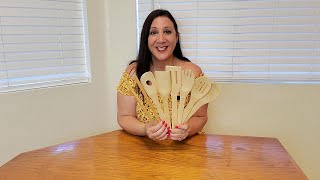 Bamboo Wooden Spoons For Cooking - Great Cooking Utensils!