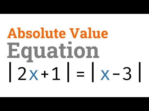 How to Solve Absolute Value Equation with Two Absolute Values |2x+1|=|x-3|
