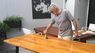 Using australian hairpin legs and a bunnings bench top i made this
stunning dining room table. check out how to diy for yourself make
something similar au...