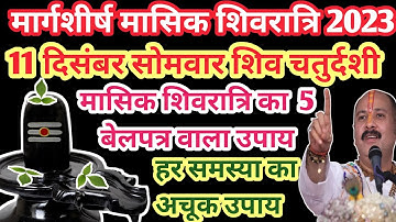 11 दिसंबर सोमवार मासिक शिवरात्रि उपाय । masik Shivratri Upay Pradeep Mishra #panditpradeepmishra