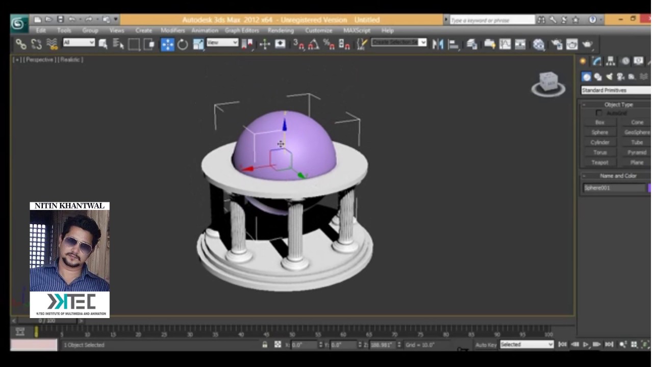 3d max lessons (Use of cylinder in 3ds max) - YouTube