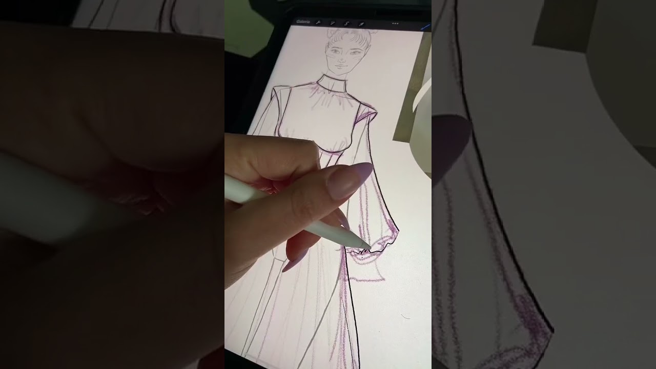 quick fashion drawing on procreate #fashionillustration #modeillustration #fashiondesign
