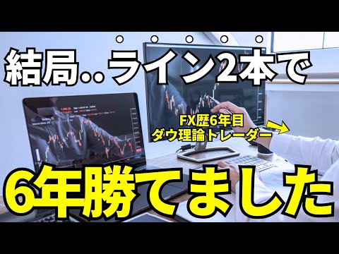【大暴露】ダウ理論×ライン2本だけを使った超シンプル手法を公開します