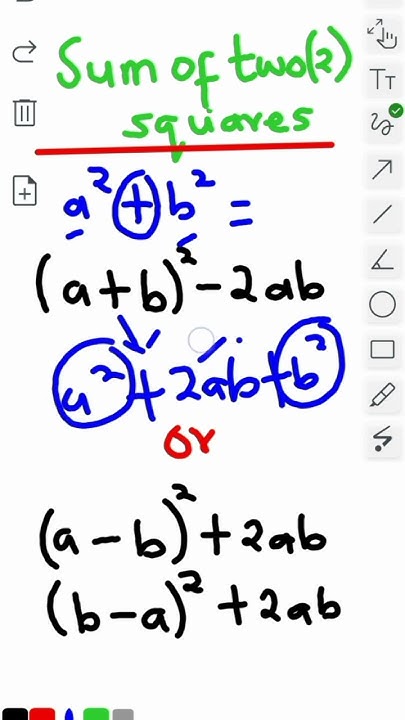 Sum of two squares. - YouTube