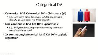 Famous Statistical tests for categorical DVs Wealth