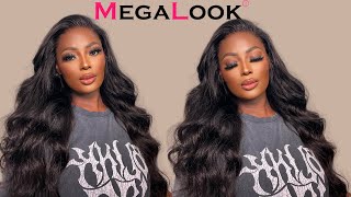 💥 $199 Get Same 30inch 13x4 🔥 Pre-plucked  Hair Body Wave Ft. Megalook Hair