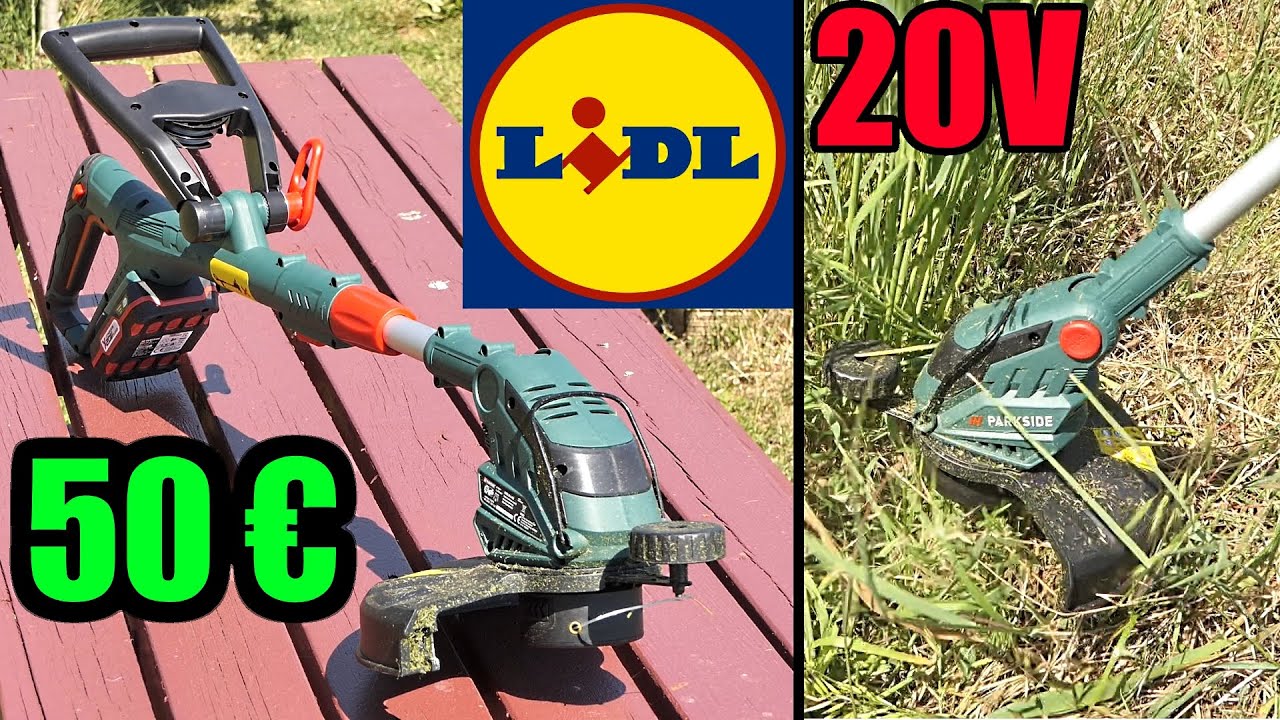 coupe bordure lidl PARKSIDE 20V X20VTEAM à 50 € avec batterie 2 Ah +  chargeur Cordless Grass Trimmer 