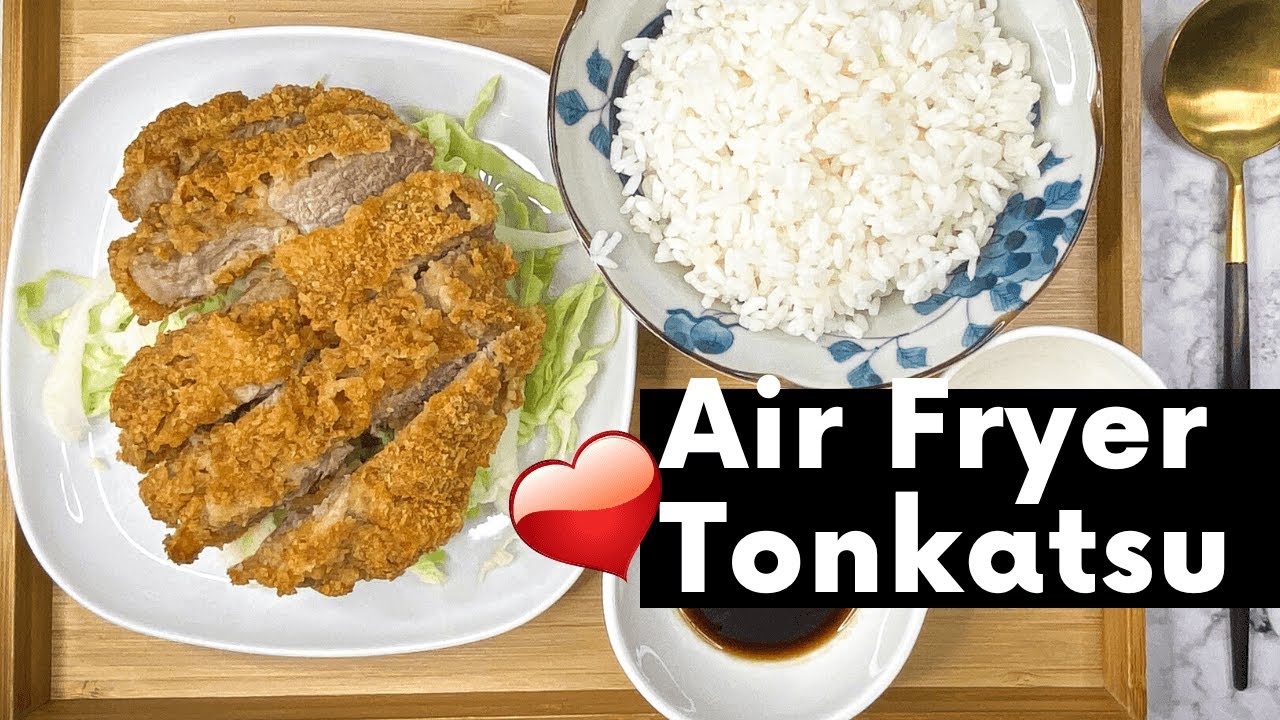 Air Fryer Tonkatsu Fried Pork Cutlet Japanese Pork Katsu YouTube