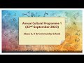 Annual cultural programme 1 22nd september 2023  class 2 3  community school  acp  cgs nc