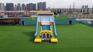 Outdoor rock climbing sport game kids obstacle course inflatable slide  Chinee Inflatables T8-1431