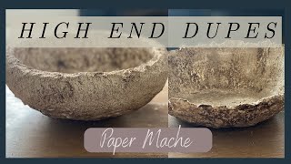 EASY DIY Paper Mache | High End Home Decor Dupe | DIY Home Decor