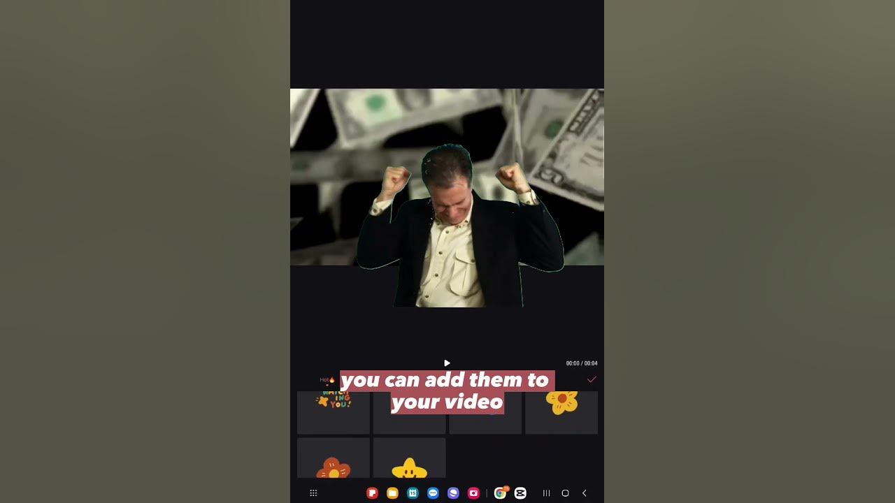 Lightcut video editor adding symbols to your videos on your mobile
