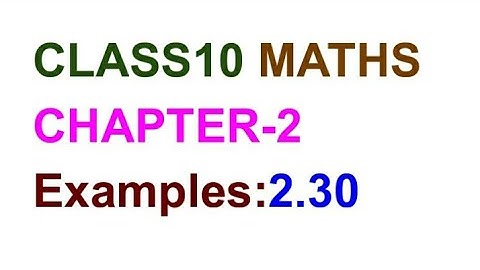 Example:2.30 TN 10th  MATHS