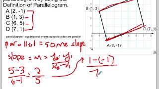 Parallelograms in a Coordinate Plane
