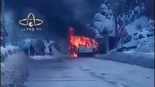 26 Ocak 2015 Ordu - Güzelyalı Dolmuşta Yangın