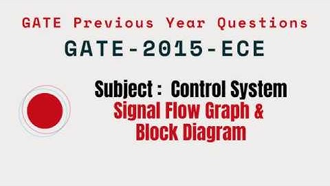 011 | GATE 2015 ECE | Signal Flow Graph & Block Diagram Gate Previous Year Questions |