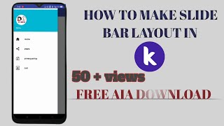 How to Create Professional Sidebar In Kodular | SideMenu  Kodular Layout | Thunkable